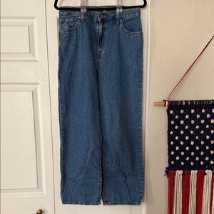 Classic Blue Denim Baggy Dad Jeans